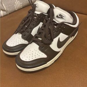 Nike women’s Brown and White Dunk Low Sneakers